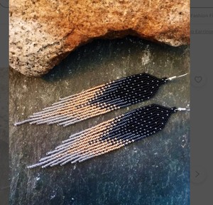 Luxury Quality <b>Emerald</b> Green Beaded Tassel Earrings - Product Image 1