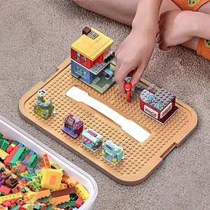Coffre à jouets Lego pour enfants, en plastique, tissu et métal, facile à nettoyer, pour salon ou chambre à coucher - Product Image 4