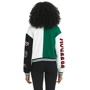 Veste universitaire personnalisée/Vestes universitaires en laine Melton pour hommes Veste Letterman en gros avec manches en cuir - Product Image 4