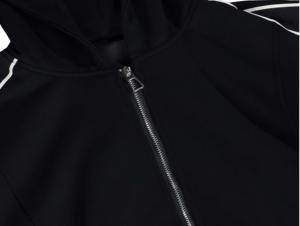 Conjunto Deportivo Personalizado con Cremallera y Diseño de Gafas, Felpa Francesa 100% Algodón, Dos Piezas para Hombre, Ropa Urbana Holgada y Acampanada - Product Image 3