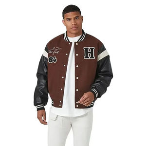 Veste universitaire en laine de haute qualité, broderie personnalisée, logo sur le devant, col montant, vêtements décontractés pour hommes, séchage rapide, respirant, pour l'hiver - Product Image 3