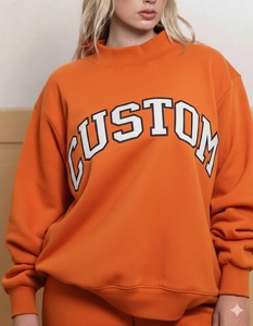 Sudadera de Mujer Extra Grande de Invierno, de Felpa Francesa Ecológica de Alta Calidad con Logotipo Personalizado OEM, 380g - Product Image 1