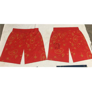 Shorts de basket-ball en maille de polyester pour hommes, imprimés par sublimation épais, brodés, vêtements de sport d'été - Product Image 6