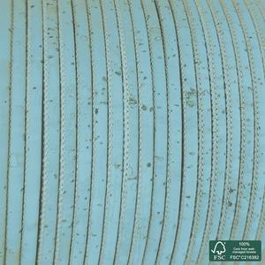 Round <b>cork</b> cord light blue superior - Product Image 3