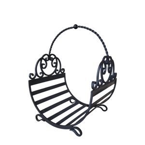 Soporte de Almacenamiento para Leños de Chimenea de Alta Calidad para Interiores y Exteriores, Soporte de Metal con Acabado Negro para Leños de Leña - Product Image 1