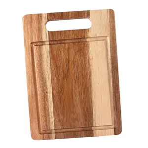 Tabla de cortar de madera grande con ranura para jugo para picar carne, verduras y frutas para suministro mundial desde la India - Product Image 2