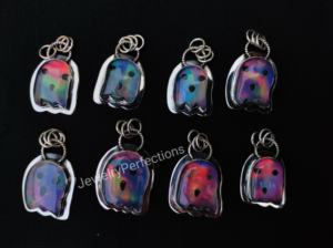 จี้เงินแท้ชุบทองคำขาวประดับโอปอลออโรร่ารูปผี พร้อมเพชรคุณภาพสูง เหมาะสำหรับเป็นของขวัญวันฮาโลวีน - Product Image 4