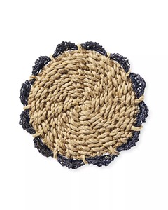 Sous-verres en jonc de mer avec support Ensemble de 4 produits écologiques Fabriqués au Vietnam Décoration de table en gros - Product Image 1