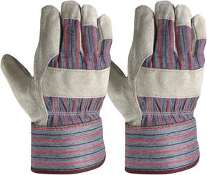Guantes de Trabajo de Cuero Vacuno de Alta Calidad, Resistentes, Industriales, para Trabajadores y Conductores, para Trabajos de Construcción - Product Image 1