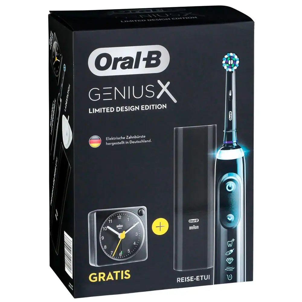 Oral-b Genius X sınırlı tasarım sürümü mit Braun Wecker