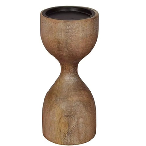 Portavelas de madera antiguo minimalista HF Crafts, soporte de pilar de playa Vintage para decoración de mesa de comedor de Navidad - Product Image 1