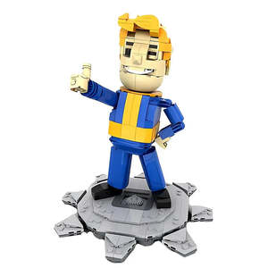 Vault Boy Construction Toy 1:6 Scale <b>Plastic</b> Figurine Educational Cartoon Building <b>Block</b> Set - Product Image 1