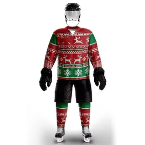 OEM 2025 Vente en gros Ensemble uniforme de hockey sur glace respirant de haute qualité Logo personnalisé Taille Meilleur prix Sports d'équipe Imprimé par sublimation - Product Image 1