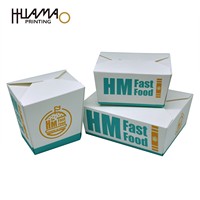 Boîte alimentaire pliable en papier avec logo personnalisé, emballage alimentaire de qualité alimentaire pour hamburgers, sandwichs, poulet frit et frites