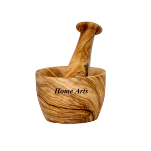Exclusive Quality Wood Garlic And Ginger Grinder Trending Design Round Shape <b>Mortar</b> And <b>Pestle</b> From India - Product Image 4
