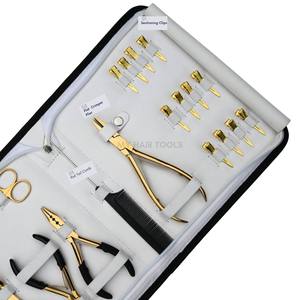 Kit d'outils pour l'installation et le retrait des extensions de cheveux, pince à trois trous pour micro-perles, coupe-keratine, pinces à bec de canard, aiguilles courbées - Product Image 3