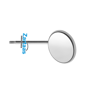 Miroir de bouche en acier inoxydable 2024 de haute qualité, Diam. 24 Mm, Rhodium, Paquet de 12 Pièces - Product Image 5