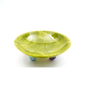 Bol en résine fait à la main avec un motif de marbre moderne, brillant unique, pièce maîtresse élégante pour étagère de table ou décoration intérieure - Product Image 4