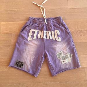 Streetwear personnalisé short surdimensionné délavé à l'acide short vierge de course à pied poids lourd délavé au soleil pour hommes short de broderie en détresse pour hommes - Product Image 6