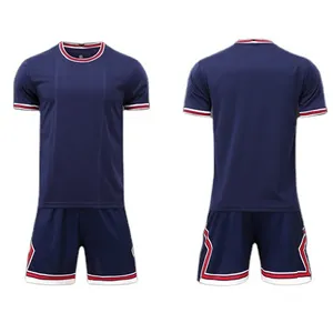 Man Vrouwen Kids Voetbal Jersey 100% Polyester Mesh Ademend Voetbal Kit Uniformen Hoge Kwaliteit Sublimatie Printproces