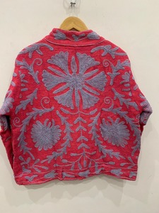 Terciopelo Boho TNT Suzani Chaqueta Cachemira Chaqueta corta Bordado Cachemira Cuello mandarín Chaqueta Estilo bohemio Abrigo - Product Image 5