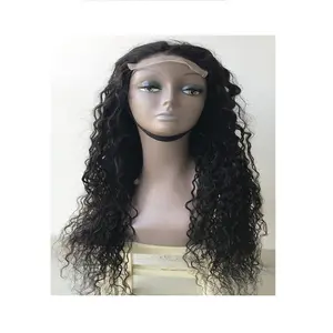 High Natural Colour Machine Made Human Hair Wigs Water Wave Top Grade Quality Natural Curly Human Hair Extension Wig Vendors