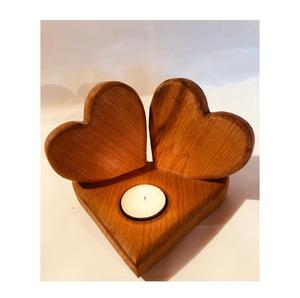 Handcrafted Wooden Tealight Holder with Natural Grain Pattern for Warm Ambient Glow in Living Rooms and Bedrooms - Product Image 2