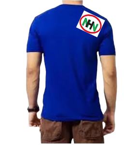 เสื้อยืดผ้าฝ้ายหนาสำหรับผู้ชายเสื้อยืดคอกลมเปิดไหล่ปล่อยหลวมโลโก้ตามสั่ง - Product Image 3