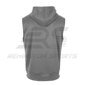 Nueva moda Slim Fit Hombres Sudadera con capucha sin mangas Tallas grandes Hombres Sudadera con capucha Material sólido Más vendido Nuevo estilo Sudadera con capucha sin mangas - Product Image 3