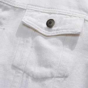 Mens Casual <b>Denim</b> <b>Jacket</b> 100 Percent Cotton Solid Breathable Quick Dry <b>Lightweight</b> Daily Wear - Product Image 3