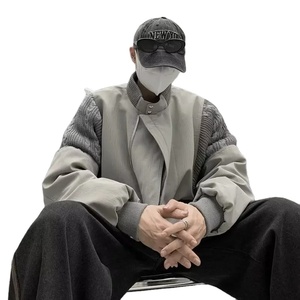 Veste de bombardier pour hommes recadrée Clean Fit printemps automne High Street Vibe Style américain Baseball uniforme de qualité supérieure - Product Image 1