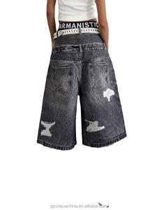 Shorts baggy en denim personnalisés pour hommes Fabricants uniques de vêtements - Product Image 6