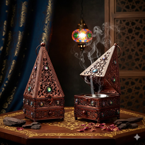 Quemador de Incienso Bakhoor Árabe Tradicional de Lujo, Diseño de Latón, Duradero, 100% Natural, Religioso, para Ramadán, Difusor de Aromaterapia - Product Image 3