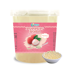 KEIFU Taiwan Lychee Popping Boba 3.2kg Bubble Tea Juice Ball Bottle <b>Packaging</b> for Shop Use HALAL/<b>HACCP</b> Certified 12 Months Shelf - Product Image 1
