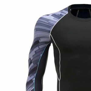 Haute qualité hommes éruption garde à manches longues couleurs personnalisables Logo Spandex/Nylon Anti-UV surf respirant séchage rapide - Product Image 2