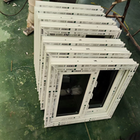 Ventanas de Impacto de PVC y UPVC Personalizadas, Ventanas de Alta Seguridad con Doble Acristalamiento y Vidrio Tintado, Resistentes a Huracanes, con Diseño de Rejilla