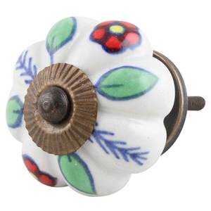 Boutons de meubles en céramique rouge Shabby Chic Pulls Dahlia armoire 4.44 cm MCK-27 exclusif nouveau Design - Product Image 2