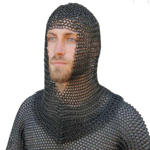 Coif en maille de fer de style médiéval de qualité supérieure pour cosplay, reconstitution historique et accessoire historique – Vente en gros - Product Image 4