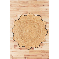 Ensembles de tapis de salon modernes, design abstrait minimaliste, forme originale, en jute, adaptés aux animaux domestiques, rembourrés, résistants aux taches, pour la maison