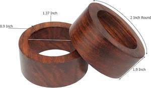 Ronds de serviette en bois élégants, de haute qualité, écologiques, durables, design moderne et luxueux pour mariage, décoration intérieure, articles de fête, prix abordable - Product Image 5