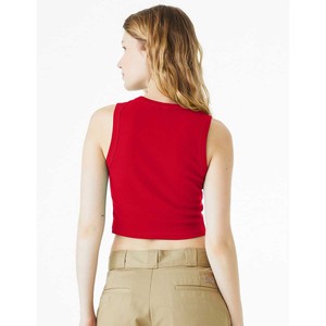 Bella Canvas Débardeurs Micro Rib Muscle Crop pour femmes, Débardeurs sans manches à col en U - Product Image 3