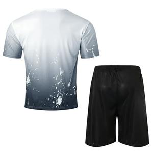 Costumes de jogging décontractés d'été unisexes personnalisés pour hommes survêtements en polyester imprimé vierges à porter - Product Image 6