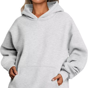 Custom <b>Womens</b> Hoodies Wholesale <b>Long</b> Sleeve Pullover Sweatshirt OEM Fleece <b>Hoodie</b> with Logo Printing Direct Factory - Product Image 1