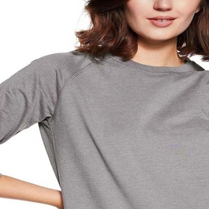 Sudaderas de lana de algodón 100% de alta calidad para mujer, sudaderas personalizadas de manga Regular transpirables de secado rápido para mujer - Product Image 4