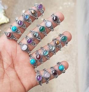 Vente chaude Solide 925 Sterling Argent Plaqué Vert Onyx Ovale Lunette Réglage Baho À La Main En Gros En Vrac Lot Bijoux Fabrique - Product Image 6