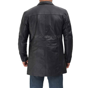 Abrigo de Cuero para Hombre de Alta Calidad y Estilo Nuevo, Talla Grande, Transpirable, Impermeable, Ecológico, MOQ Bajo - Product Image 2