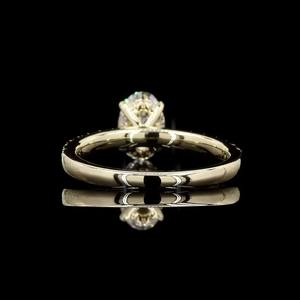 แหวนหมั้นเพชรขนาด1.43กะรัตแหวนหมั้นเพชรรูปวงรีตัดเป็นรูปไข่สีเหลืองทอง14K เครื่องประดับเจ้าสาวหรูหราผ่านการรับรองจริยธรรม - Product Image 4