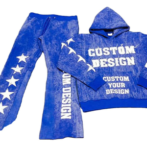 Combinaison Slim Fit personnalisée en polaire technique 100% coton, survêtement de taille normale pour hommes avec logo personnalisé - Product Image 1