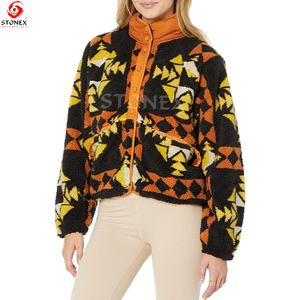 Veste polaire boutonnée personnalisée de meilleure qualité Long Wind Break Warm Fleece Cotton Fill Latest Design Wholesale Supply - Product Image 6