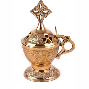 Support de brûleur d'encens en laiton fini antique approvisionnement en gros brûleur d'encens décoratif pour la décoration de noël et d'église - Product Image 2